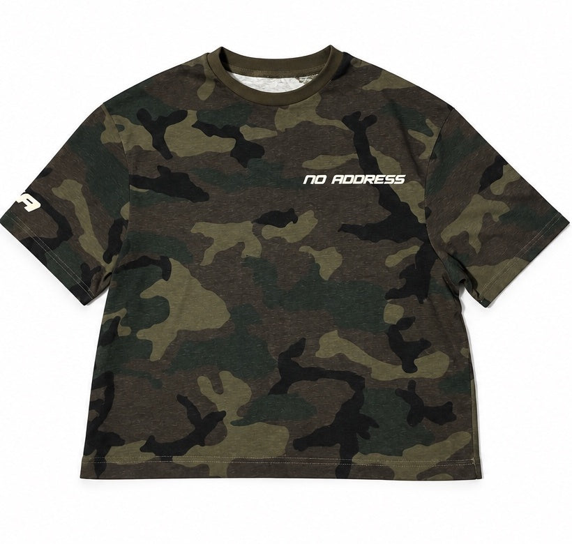 NO ADDRESS BOXY CAMO TEE