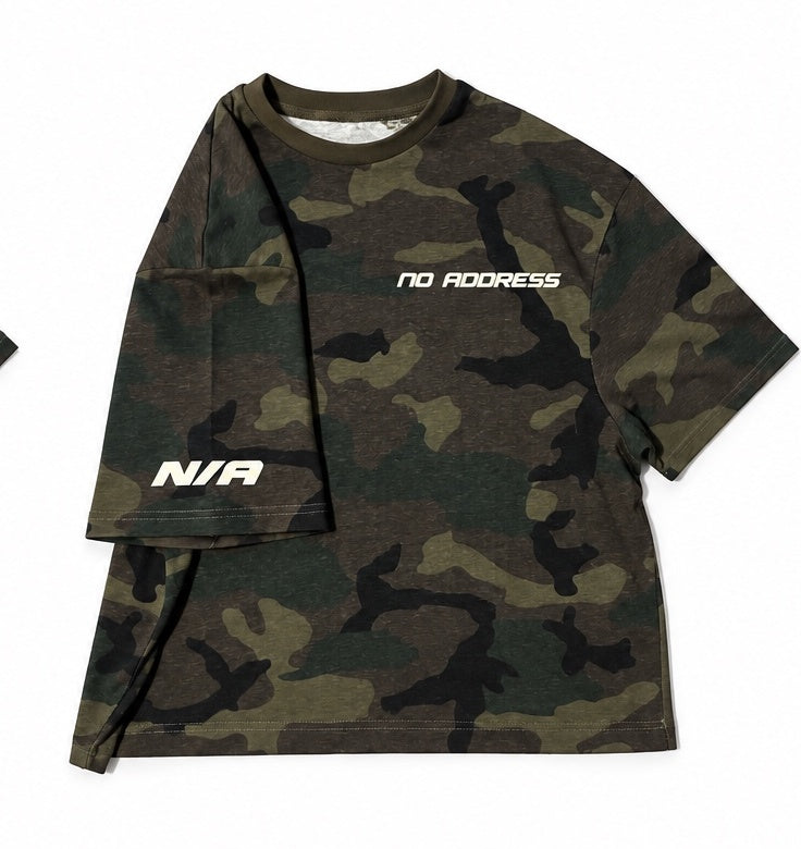 NO ADDRESS BOXY CAMO TEE